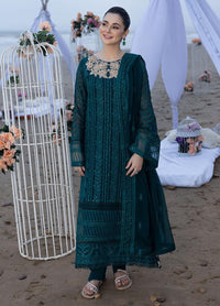 Styleloft.pk Azure Chiffon Embroidered Suit Unstitched 3 Piece  AS-110 Jasper Shine - 3 PIECE