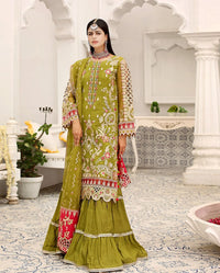 Styleloft.pk IMROZIA LUXURY UNSTITCHED 3-PIECE ORGANZA ENSEMBLE FOR WEDDING & PARTY WEAR" 3 PIECE