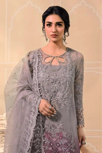 Styleloft.pk Maria B  Organza Collection 3Piece Unstitched Suit- Plum BD-2605 3 PIECE