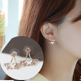 STYLE LOFT Fashion Jewelry Cute Cherry Blossoms Flower Stud Earrings for Women Several Peach Blossoms Earrings e37 goldwhite