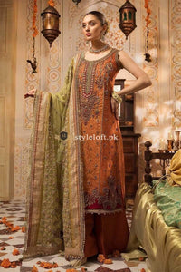 STYLE LOFT.PK Maria.B Formal/ Wedding Wear Embroidered Chiffon 3 Piece Suit FX-846