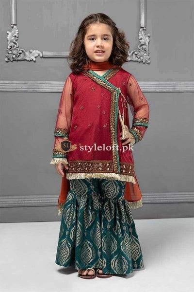 STYLE LOFT.PK Maria B Kids Formal Eid Collection 2019 MKS-215 Unstitched 3Pc Dress
