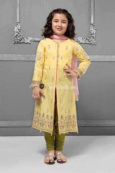 STYLE LOFT.PK Maria B Kids Lawn Collection 2019 MKS-1908 Unstitched 3Pc Dress