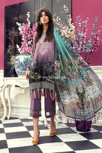 STYLE LOFT.PK Maria.B MPrints Fall Winter 2019 - Unstitched 3PC Linen Suit MPT-707-A