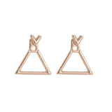 STYLE LOFT Wholesale Korean Trendy Cute Earrings Jewellery Geometric Square V Word Stud Earrings For Women Fashion Jewelry 2019 Oorbellen Triangle