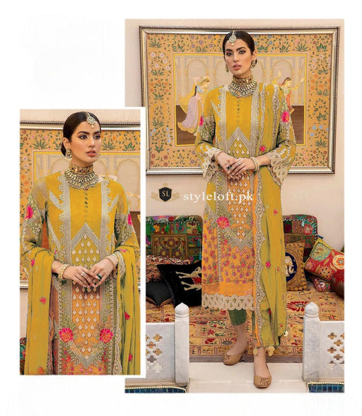 Styleloft.pk Baroque Embroidered Lawn 3Pc Suit With Embroidered Dupatta 3 PIECE