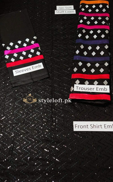 Styleloft.pk Jannat Mirza Spring/Summer Lawn 2Piece Suit(Shirt & Trouser) 2 PIECE
