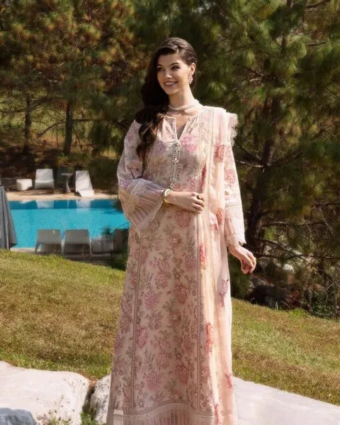 Bareeze  Luxury Lawn Collection- 3PC Unstitched Embroidered Suit