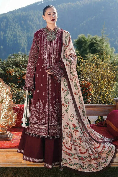 Bareeze Unstitched Heavy Embroidered Lawn 3Pc Suit