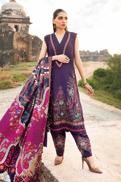 Maria B Unstitched Heavy Embroidered Lawn 3Pc Suit