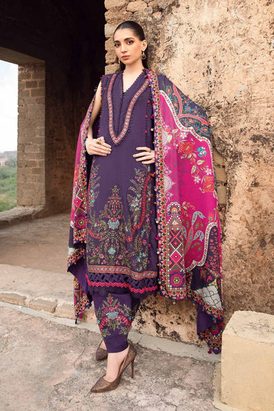 Maria B Unstitched Heavy Embroidered Lawn 3Pc Suit