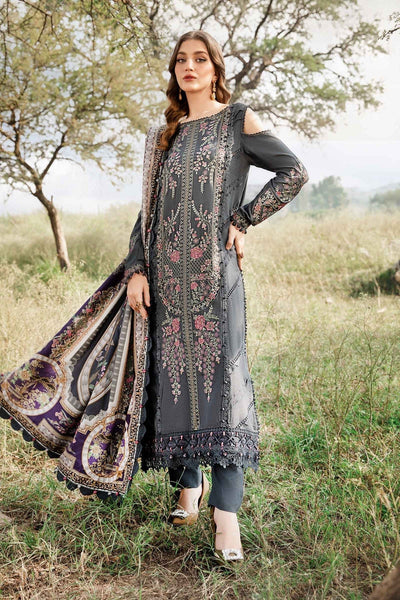 Maria B Unstitched Heavy Embroidered Lawn 3Pc Suit