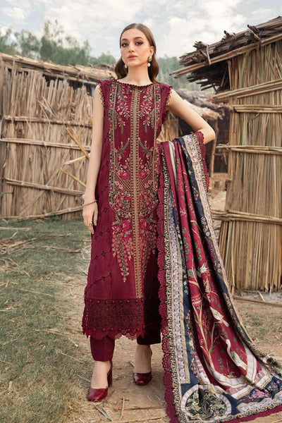 Maria B Unstitched Heavy Embroidered Lawn 3Pc Suit