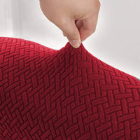 Styleloft.pk Stripe Jacquard Sofa Covers - Maroon sofa cover
