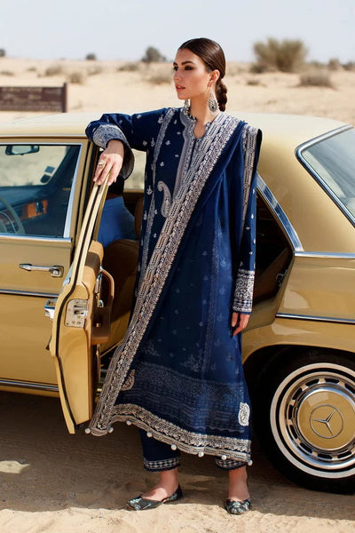 Zaha Unstitched Embroidered Lawn 3Pc Suit