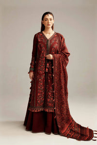 Hussain Rehar Embroidered Dhanak Unstitched Piece Suit - Luxury Collection