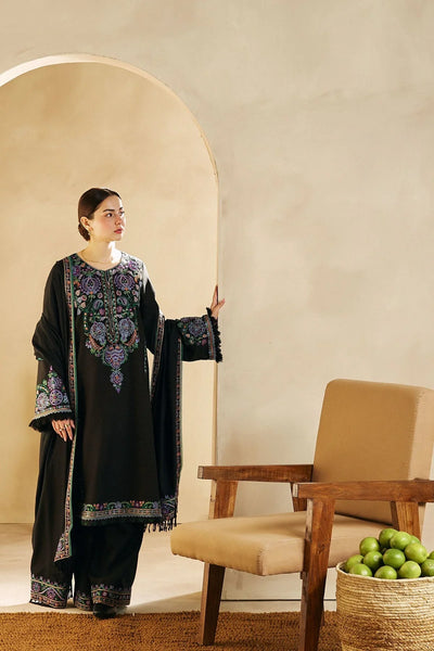 Zara Shah Jahan Embroidered Dhanak Unstitched Piece Suit - Elegant Winter Collection