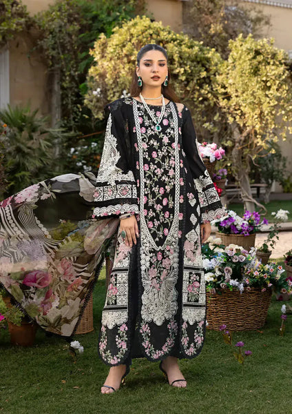 anayanoor Elaf Unstitched Embroidered Lawn 3Pc Suit 3PC