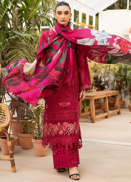 anayanoor Elaf Unstitched Embroidered Lawn 3Pc Suit 3PC