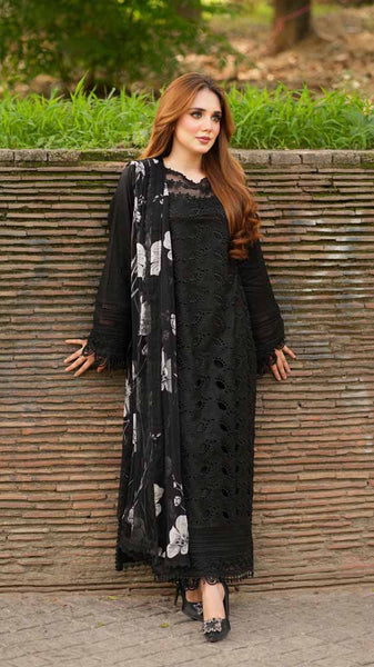 anayanoor Grace Unstitched Embroidered Lawn 3Pc Suit 3PC