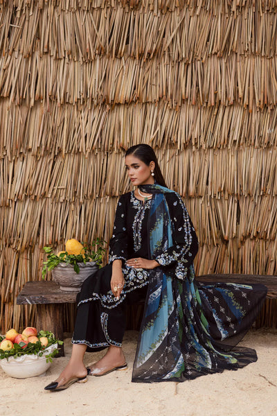 anayanoor Unstitched Embroidered Lawn 3Pc Suit 3PC