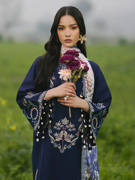 anayanoor Unstitched Embroidered Lawn 3Pc Suit 3PC