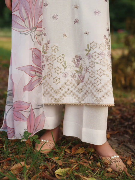 anayanoor Unstitched Embroidered Lawn 3Pc Suit 3PC