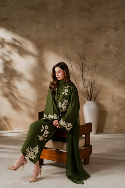 anayanoor Unstitched Embroidered Lawn 3Pc Suit 3PC