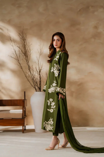 anayanoor Unstitched Embroidered Lawn 3Pc Suit 3PC