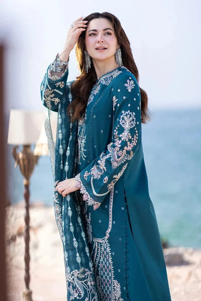 Qalamkar Unstitched Embroidered Lawn 3Pc Suit