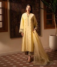 Styleloft.pk Amber By Zaloque Embroidered Dhanak 3-Piece - Elegant Dhanak Collection 3 PIECE