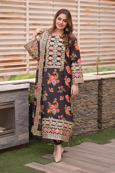 Styleloft.pk Aneela’s Signature Silk Embroidered Collection – 3 Piece 3 piece