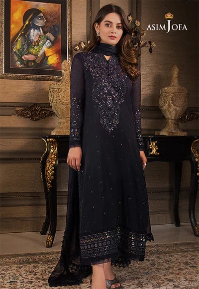 Styleloft.pk ASIM JOFA EMBROIDERED CHIFFON 3 PCS SUIT-AJIM-04 3 PIECE