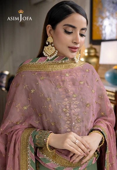 Styleloft.pk ASIM JOFA EMBROIDERED CHIFFON 3 PCS SUIT-AJJM-19 3 PIECE