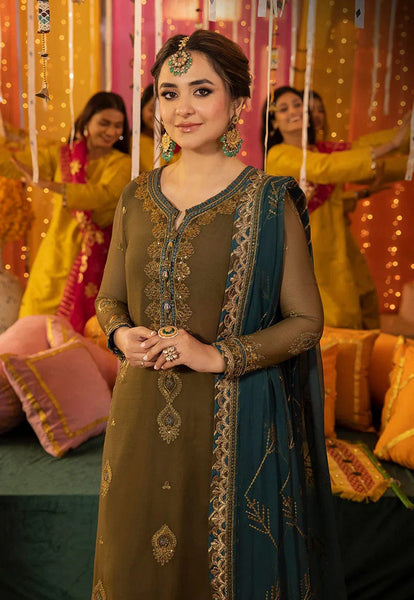 Styleloft.pk Asim Jofa Embroidered Chiffon 3-Piece Suit- 3 piece