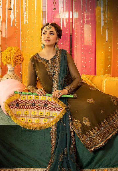 Styleloft.pk Asim Jofa Embroidered Chiffon 3-Piece Suit- 3 piece
