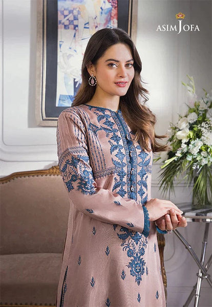 Styleloft.pk Asim Jofa Embroidered Lawn Unstitched 3 Piece Suit 3 PIECE