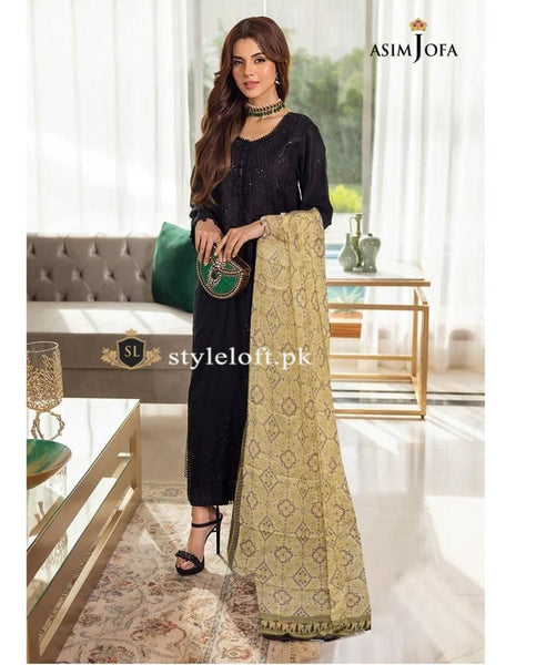 Styleloft.pk Asim Jofa Luxury Lawn Collection 2023 3Piece Suit 3 PIECE