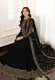 Styleloft.pk Asim Jofa Noir Gold Embroidered Chiffon Maxi – Luxury Party Wear 3 piece