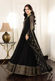 Styleloft.pk Asim Jofa Noir Gold Embroidered Chiffon Maxi – Luxury Party Wear 3 piece