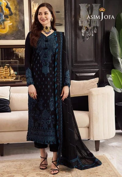 Styleloft.pk Asim Jofa Unstitched Embroidered Lawn 3Pc Suit 3 PIECE