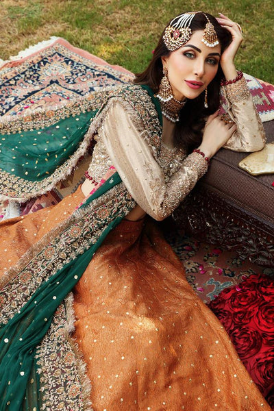 Styleloft.pk Ayesha Imran Luxury Net Embroidered Maxi Dress with Heavy Embroidered Dupatta 3 piece