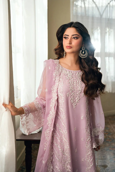 Styleloft.pk Azure Blush Pink Unstitched Embroidered Luxury Chiffon 3 Piece 3 piece