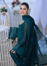 Styleloft.pk Azure Chiffon Embroidered Suit Unstitched 3 Piece  AS-110 Jasper Shine - 3 PIECE