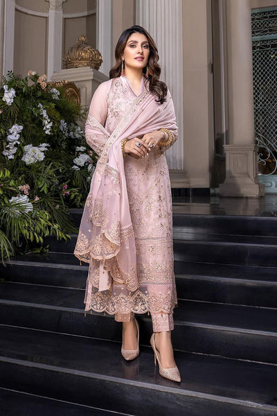 Styleloft.pk Azure Embroidered Chiffon Suits Unstitched 3 Piece-Luxury Collection 3 piece