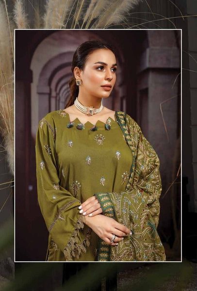 Styleloft.pk Bareeze Embroidered Dhanak Suit Unstitched 3 Piece - Luxury Collection 3 PIECE