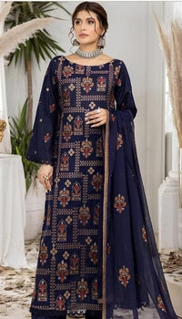 Styleloft.pk Bareeze Embroidered Dhanak Suit Unstitched 3 Piece - Luxury Collection 3 PIECE