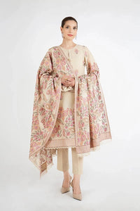 Styleloft.pk Bareeze Embroidered Dhanak Unstitched 3-Piece Suit With Heavy Embroidered Shawl 3 PIECE