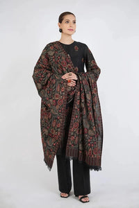 Styleloft.pk Bareeze Embroidered Dhanak Unstitched 3-Piece Suit With Heavy Embroidered Shawl 3 PIECE