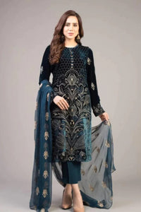 Styleloft.pk Bareeze Embroidered Linen Unstitched 3 Piece Suit 3 PIECE